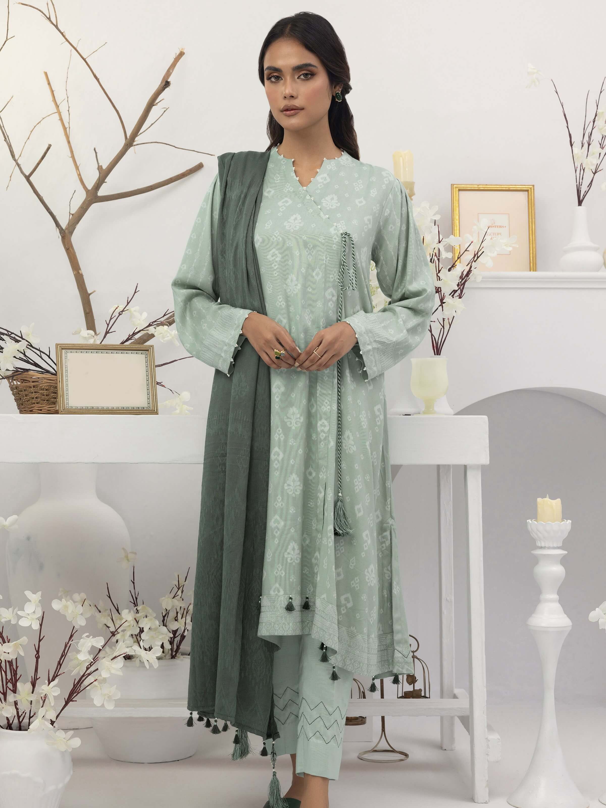 Lakhany by LSM Pashmina Printed Unstitched 3Pc Suit LG-ZH-0071-B