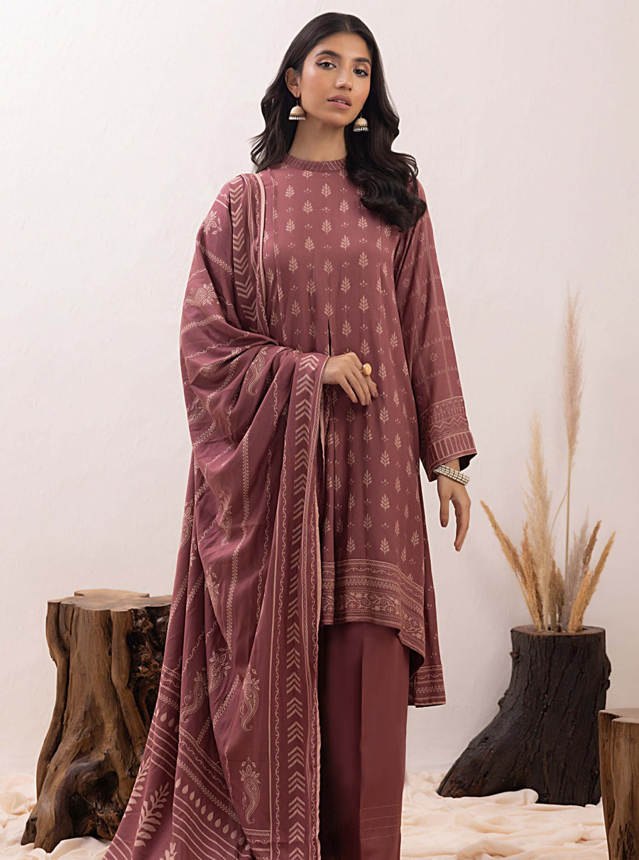 Lakhany Pashmina Printed Unstitched 3 Piece Suit LG-ZH-0093-A
