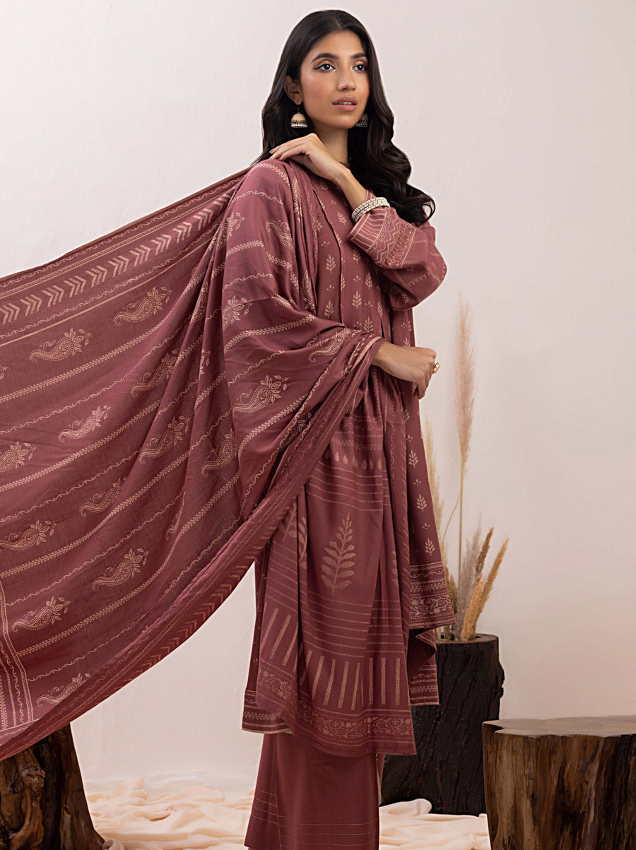 Lakhany Pashmina Printed Unstitched 3 Piece Suit LG-ZH-0093-A