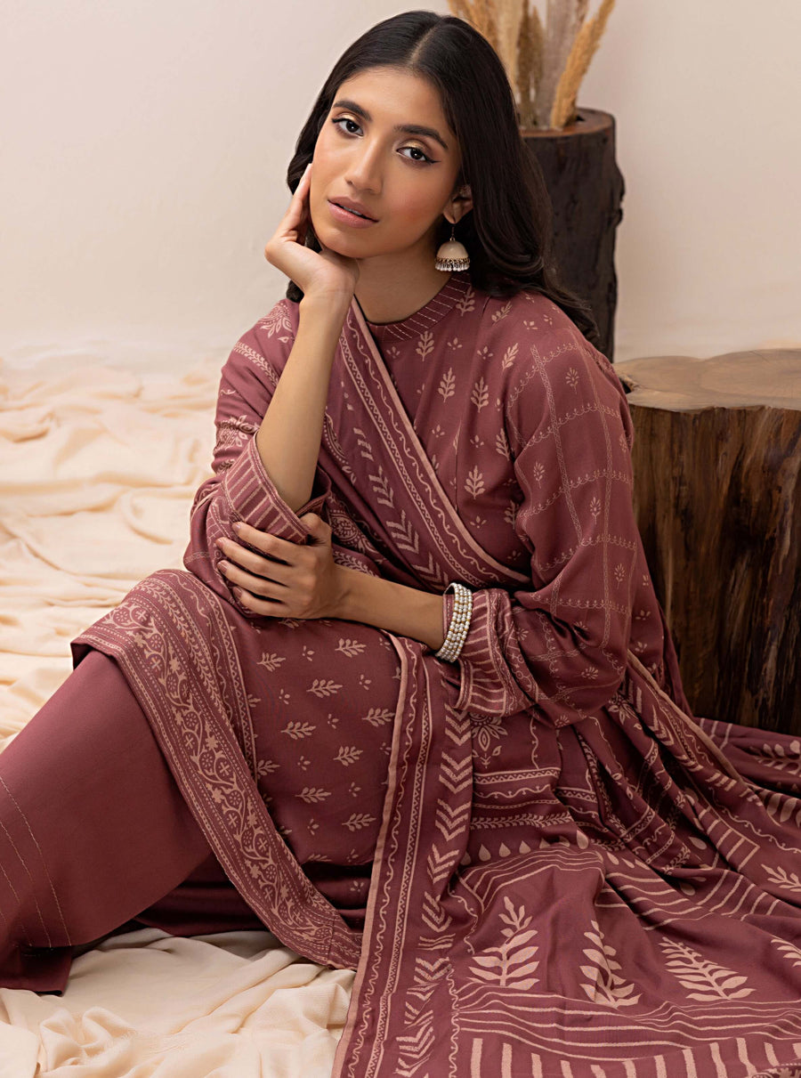 Lakhany Pashmina Printed Unstitched 3 Piece Suit LG-ZH-0093-A