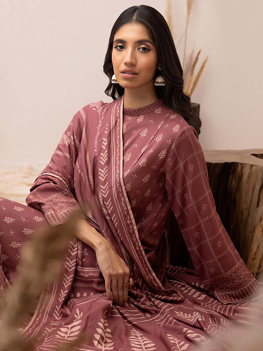 Lakhany Pashmina Printed Unstitched 3 Piece Suit LG-ZH-0093-A