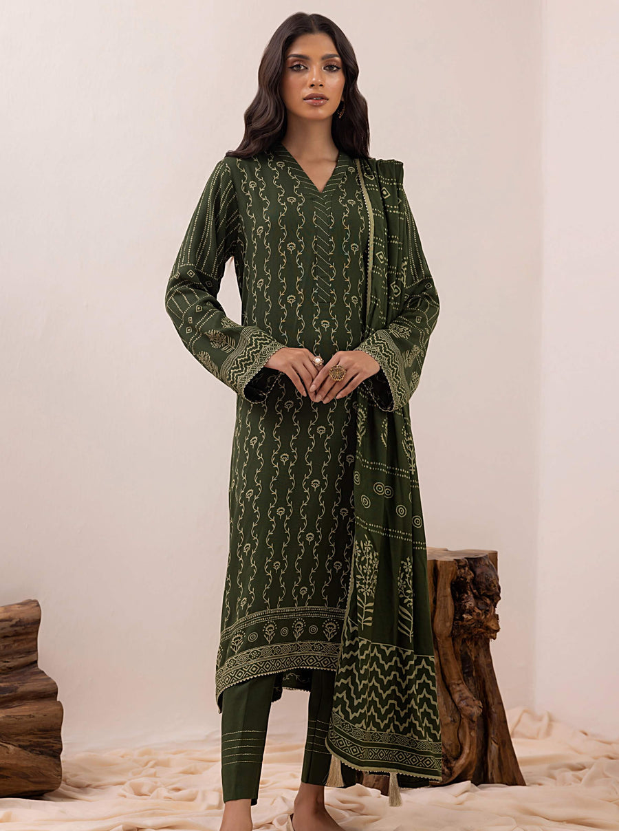 Lakhany Pashmina Printed Unstitched 3 Piece Suit LG-ZH-0094-A