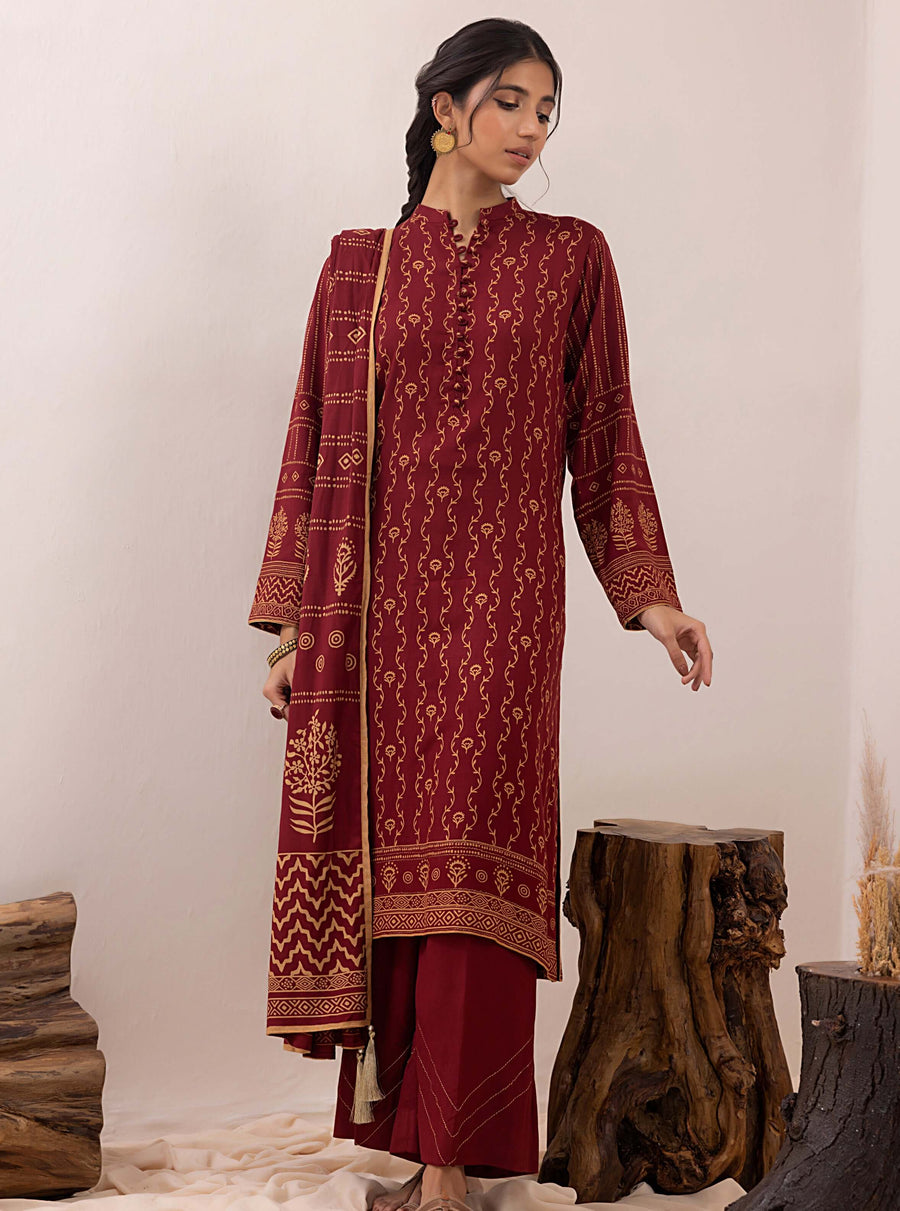 Lakhany Pashmina Printed Unstitched 3 Piece Suit LG-ZH-0094-B