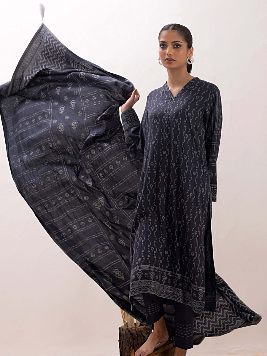 Lakhany Pashmina Printed Unstitched 3 Piece Suit LG-ZH-0094-C