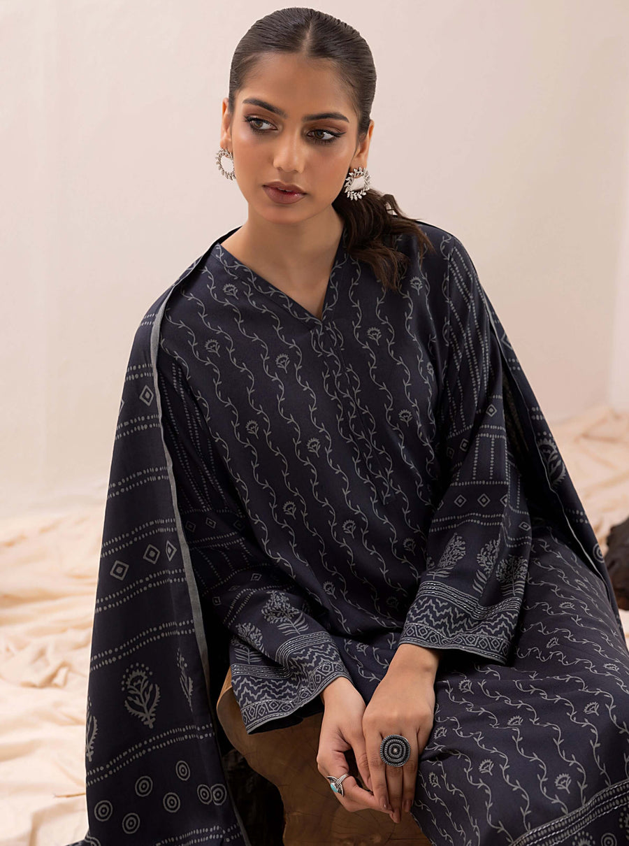 Lakhany Pashmina Printed Unstitched 3 Piece Suit LG-ZH-0094-C