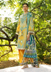 Sadaf Fawad Khan Siraa Embroidered Lawn Unstitched 3Pc Suit D06-B LIANA