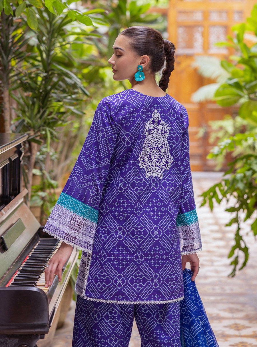 Zainab Chottani Tahra Embroidered Lawn Unstitched 3Pc Suit D-03 LISA
