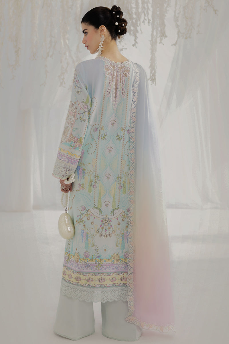 Qalamkar Luxe Silk Unstitched Embroidered 3Pc Suit LK-01 KEEVA