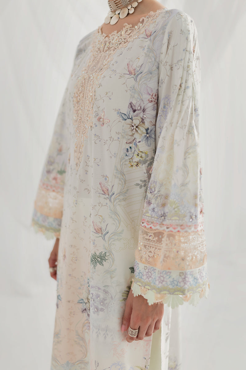 Qalamkar Luxe Silk Unstitched Embroidered 3Pc Suit LK-02 ROISIN