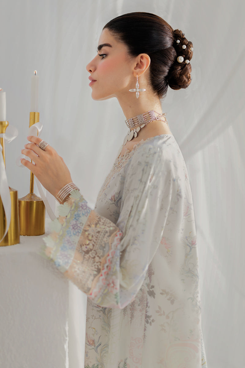 Qalamkar Luxe Silk Unstitched Embroidered 3Pc Suit LK-02 ROISIN