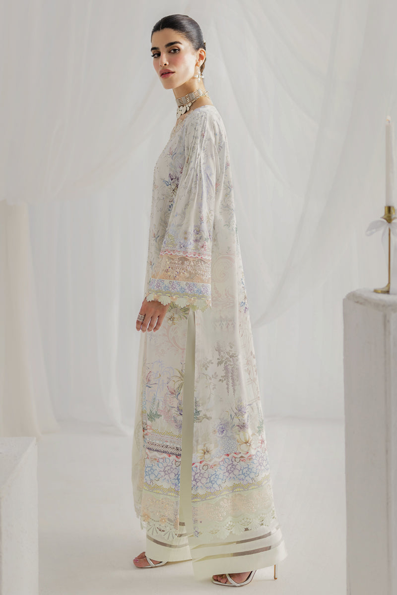 Qalamkar Luxe Silk Unstitched Embroidered 3Pc Suit LK-02 ROISIN