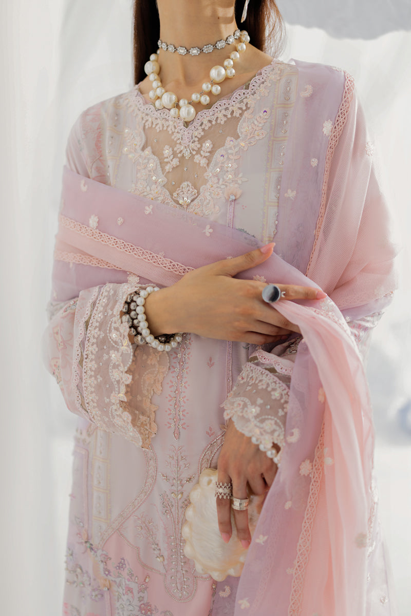 Qalamkar Luxe Silk Unstitched Embroidered 3Pc Suit LK-04 MARLENE