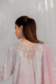 Qalamkar Luxe Silk Unstitched Embroidered 3Pc Suit LK-04 MARLENE