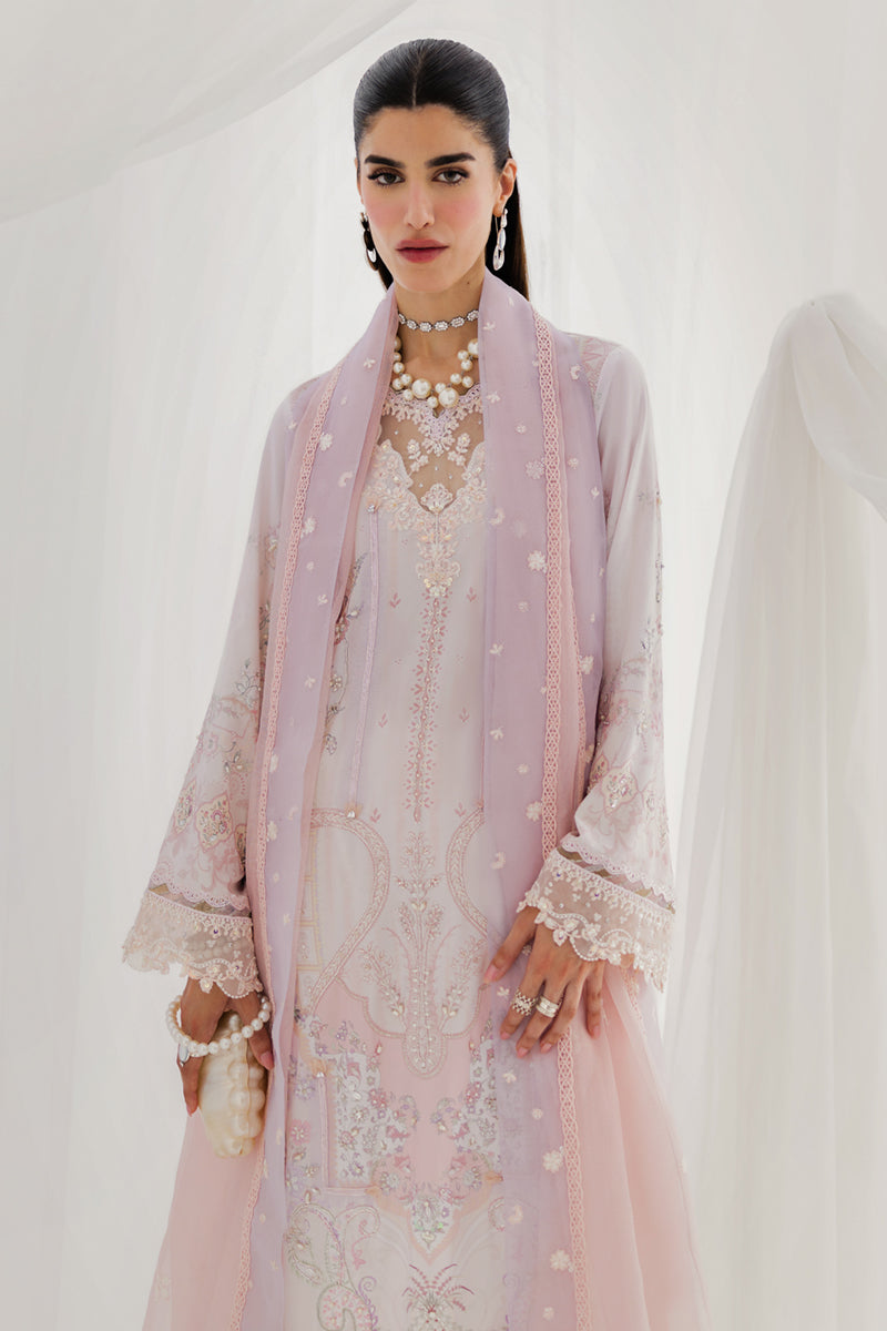Qalamkar Luxe Silk Unstitched Embroidered 3Pc Suit LK-04 MARLENE