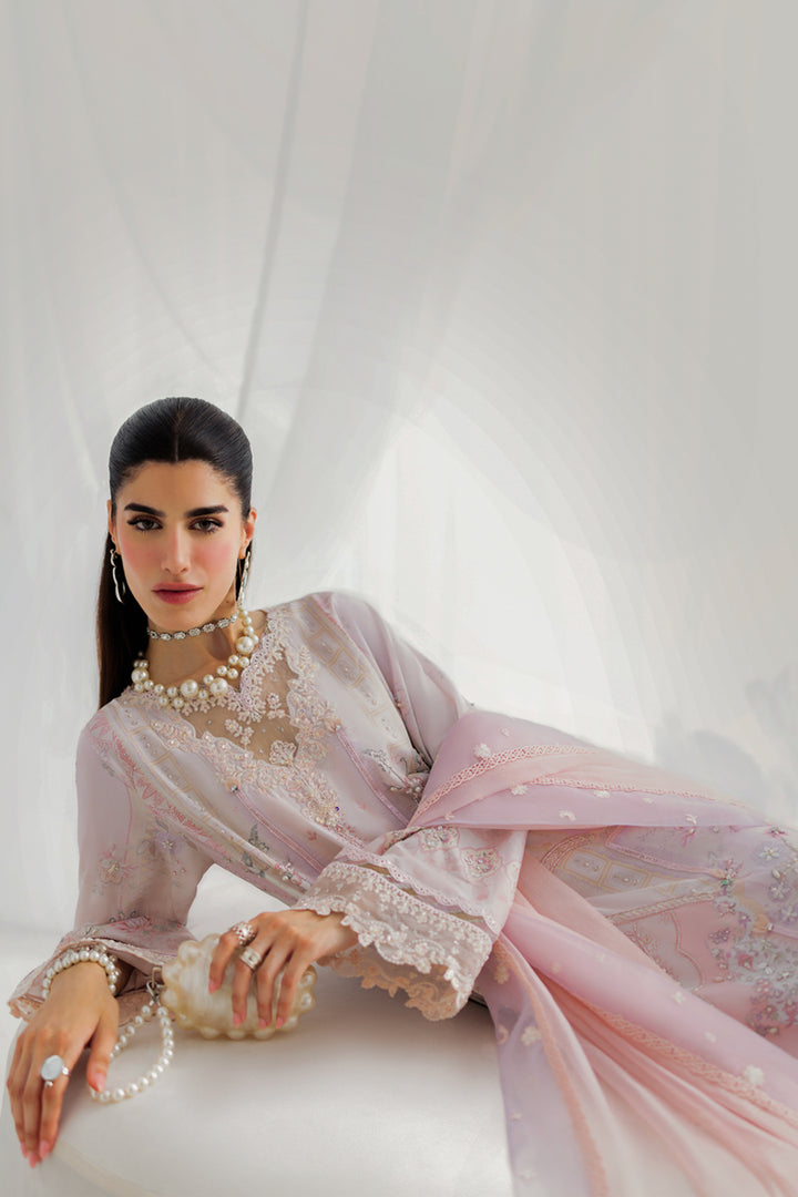 Qalamkar Luxe Silk Unstitched Embroidered 3Pc Suit LK-04 MARLENE