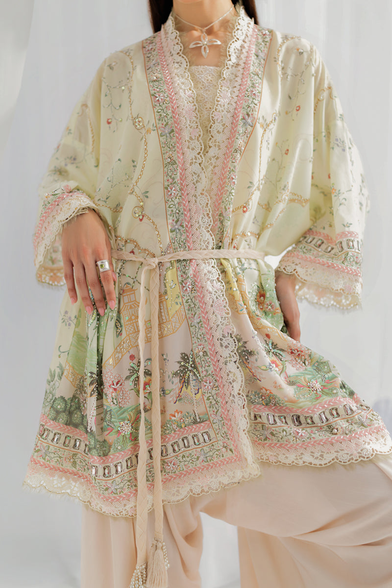 Qalamkar Luxe Silk Unstitched Embroidered 2Pc Suit LK-05 ELSA