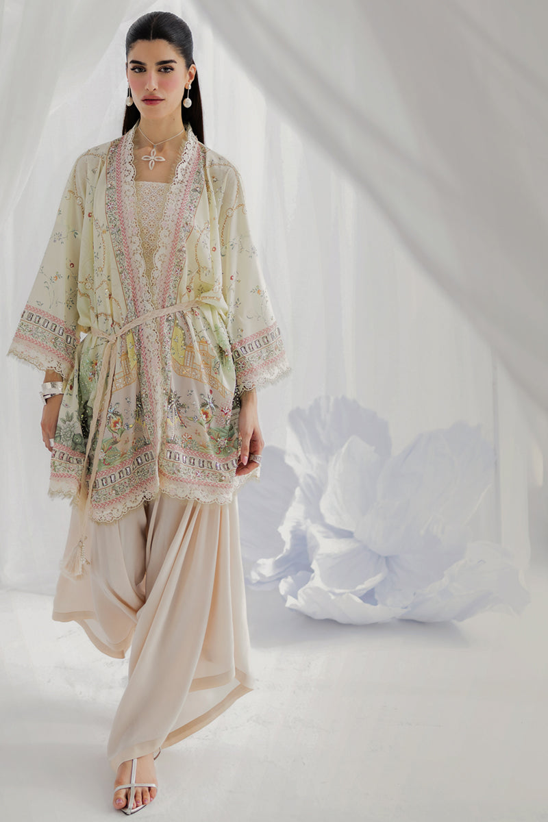 Qalamkar Luxe Silk Unstitched Embroidered 2Pc Suit LK-05 ELSA