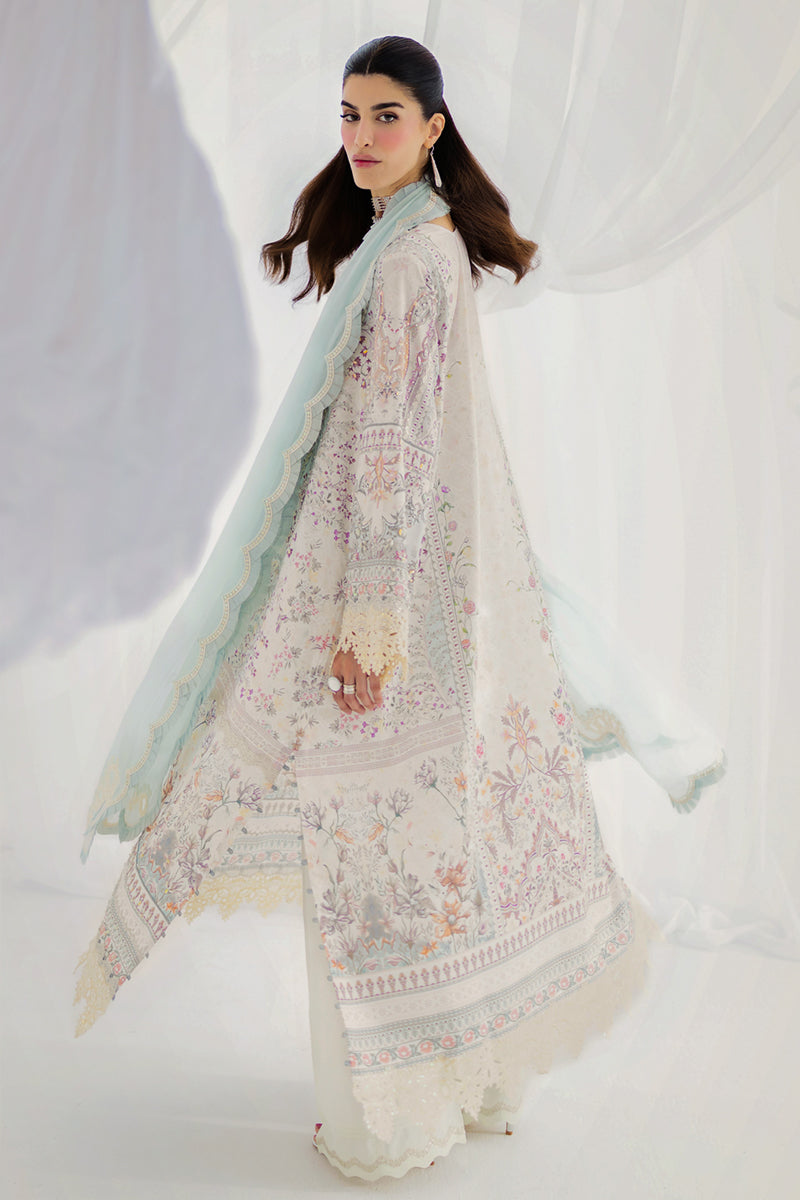 Qalamkar Luxe Silk Unstitched Embroidered 3Pc Suit LK-06 NELE