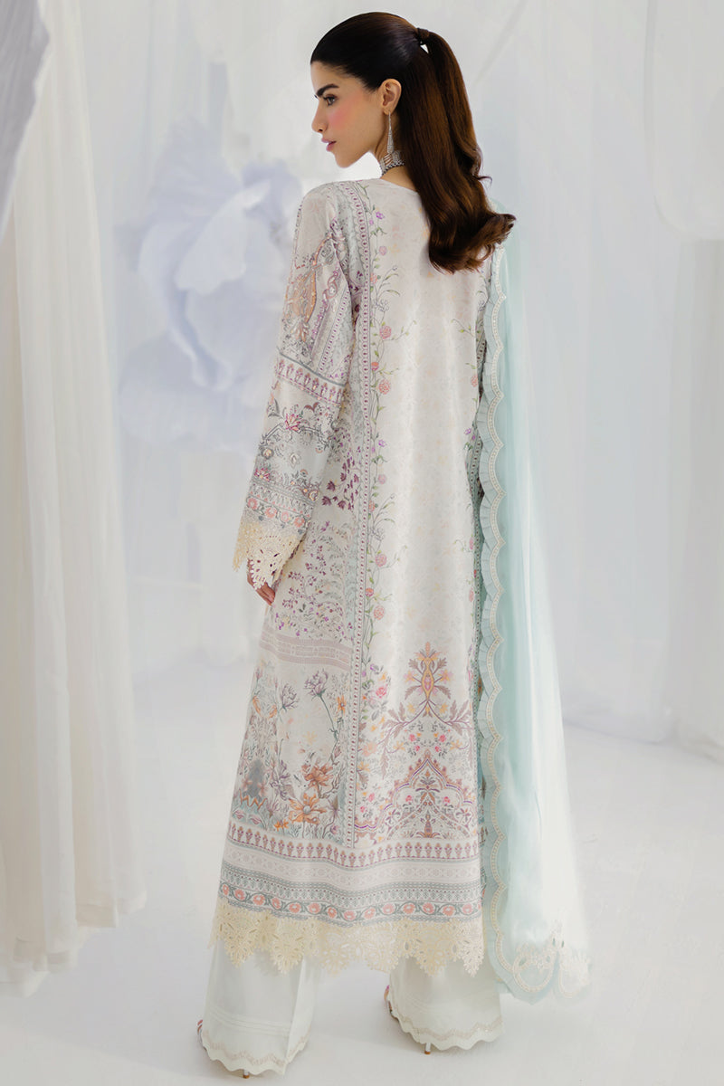 Qalamkar Luxe Silk Unstitched Embroidered 3Pc Suit LK-06 NELE