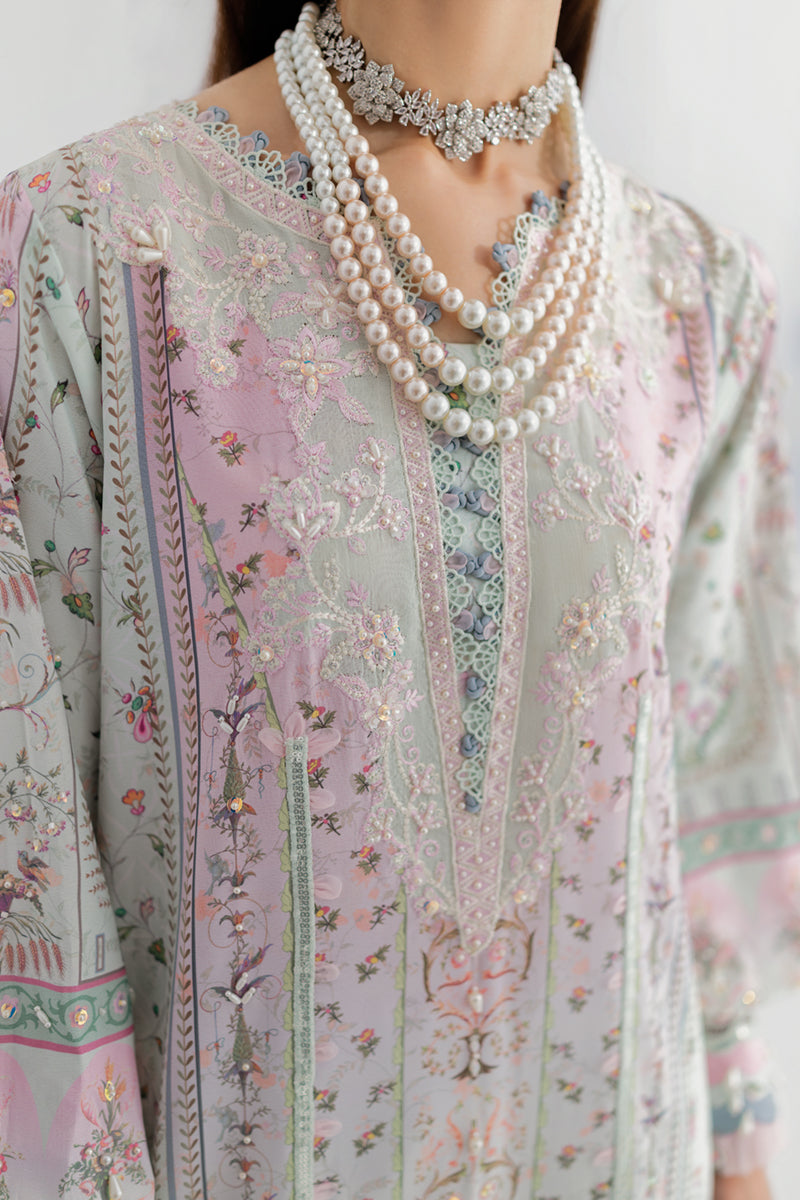 Qalamkar Luxe Silk Unstitched Embroidered 3Pc Suit LK-07 IDA