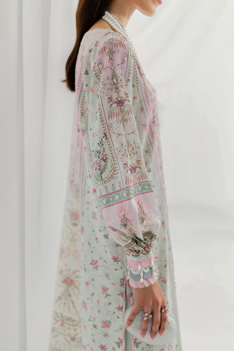 Qalamkar Luxe Silk Unstitched Embroidered 3Pc Suit LK-07 IDA