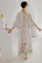 Qalamkar Luxe Silk Unstitched Embroidered Kaftaan LK-08 BIANCA
