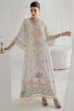 Qalamkar Luxe Silk Unstitched Embroidered Kaftaan LK-08 BIANCA