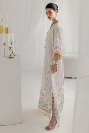 Qalamkar Luxe Silk Unstitched Embroidered Kaftaan LK-08 BIANCA