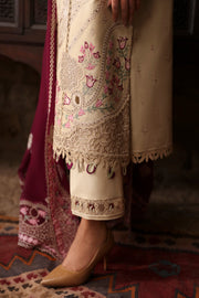 Qalamkar Qlinekari Embroidered Linen Unstitched 3Pc Suit LM-01 FAYE