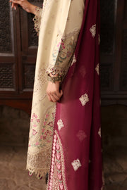 Qalamkar Qlinekari Embroidered Linen Unstitched 3Pc Suit LM-01 FAYE
