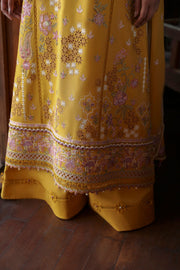 Qalamkar Qlinekari Embroidered Linen Unstitched 3Pc Suit LM-04 SINSEAD