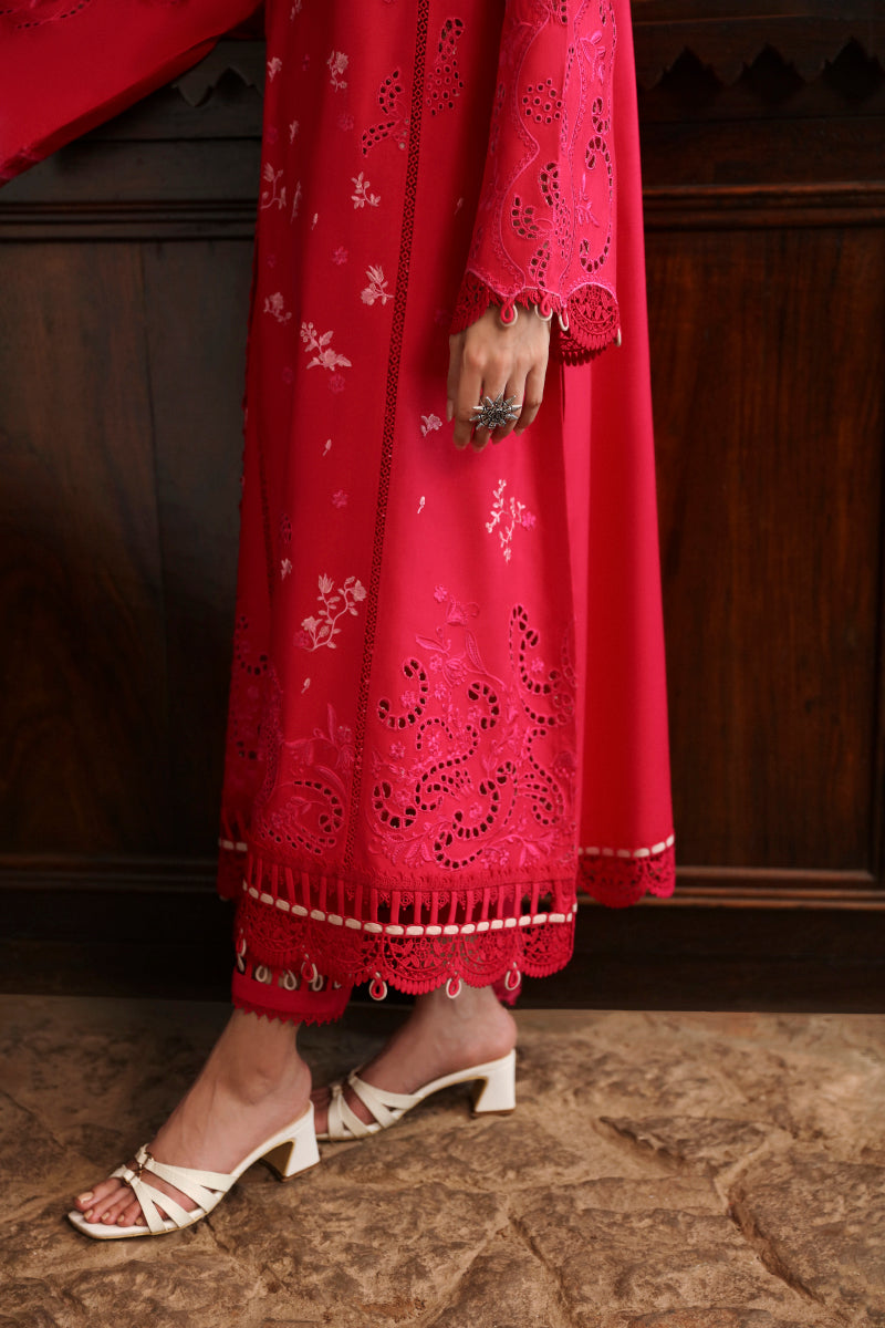 Qalamkar Qlinekari Embroidered Linen Unstitched 3Pc Suit LM-07 NEESA