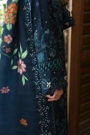 Qalamkar Qlinekari Embroidered Linen Unstitched 3Pc Suit LM-10 TULA