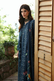 Qalamkar Qlinekari Embroidered Linen Unstitched 3Pc Suit LM-10 TULA