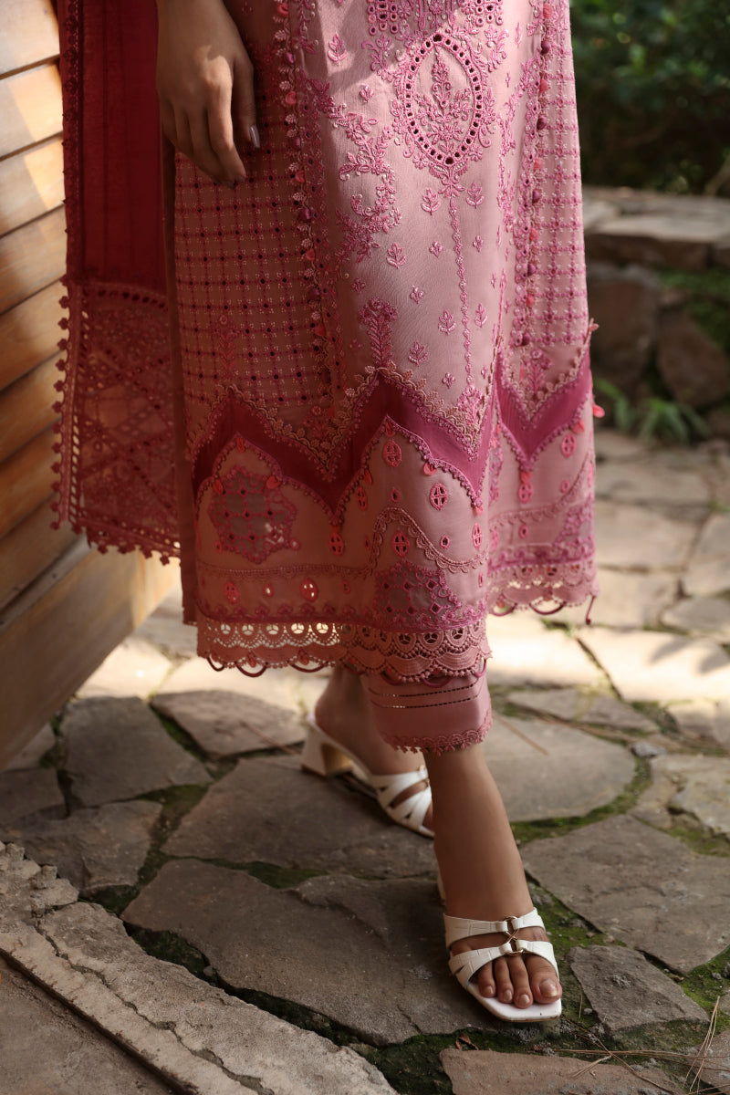 Qalamkar Qlinekari Embroidered Linen Unstitched 3Pc Suit LM-12 KEIRA
