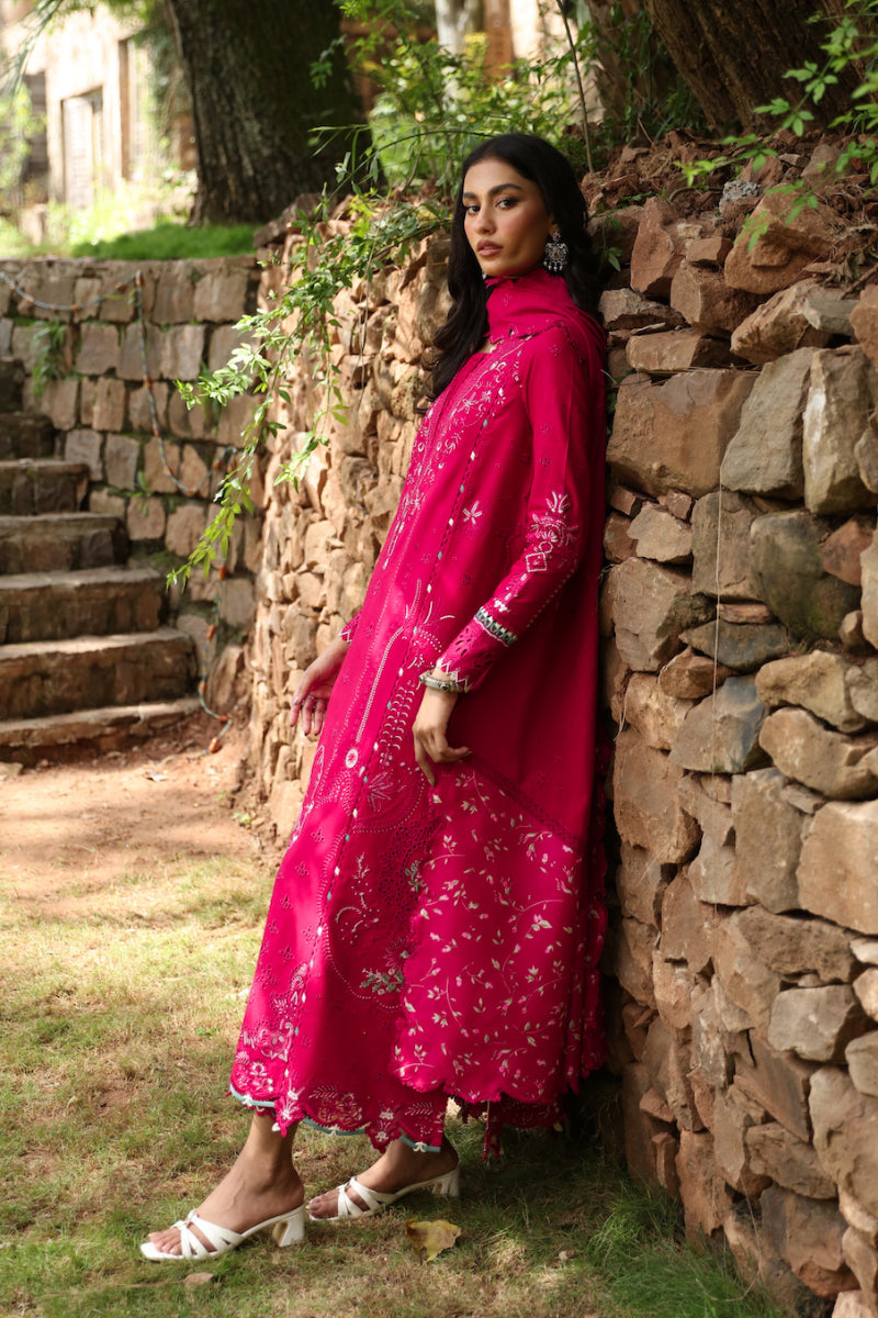 Qalamkar Qlinekari Embroidered Linen Unstitched 3Pc Suit LM-13 TARA