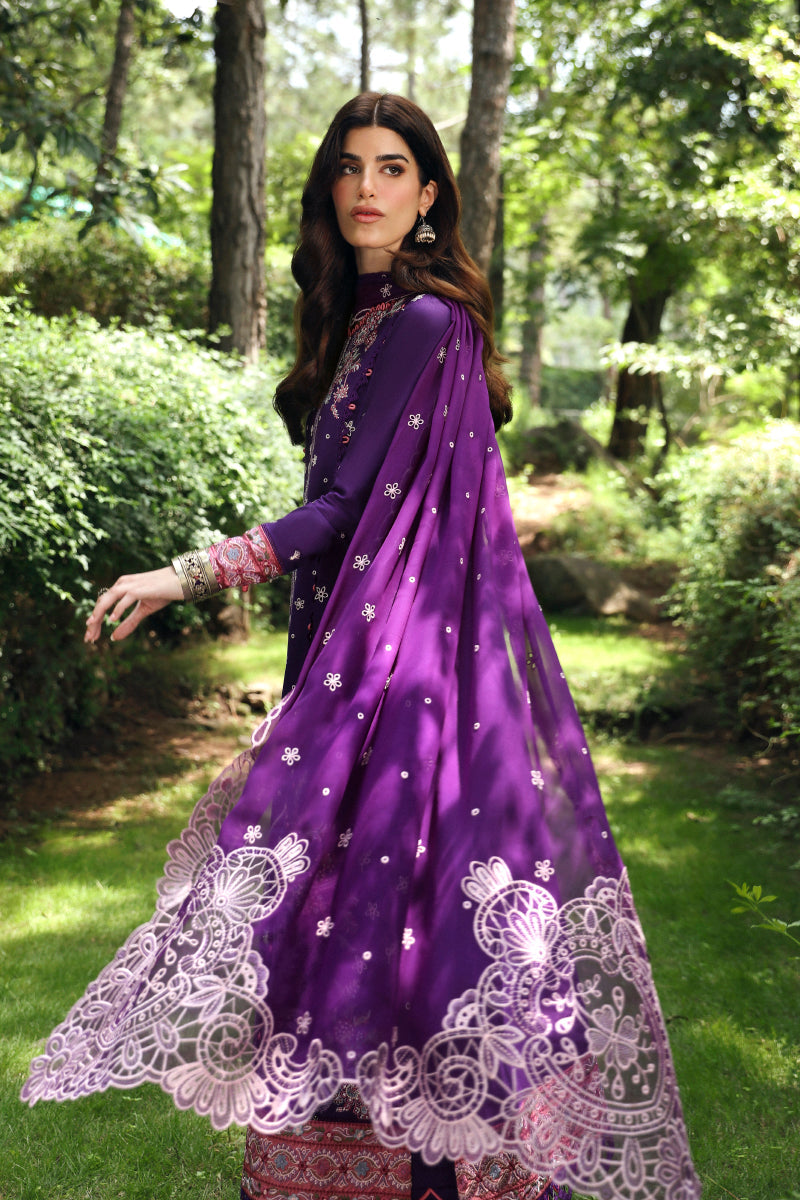 Qalamkar Qlinekari Embroidered Linen Unstitched 3Pc Suit LM-15 EIMERA