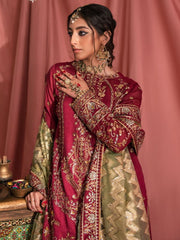 Aik Atelier Wedding Festive Embroidered Net 3Pc Suit Look-01