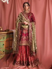 Aik Atelier Wedding Festive Embroidered Net 3Pc Suit Look-01