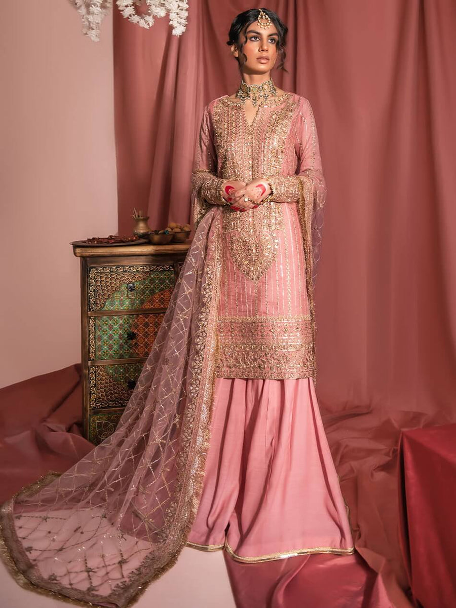 Aik Atelier Wedding Festive Embroidered Net 3Pc Suit Look-02
