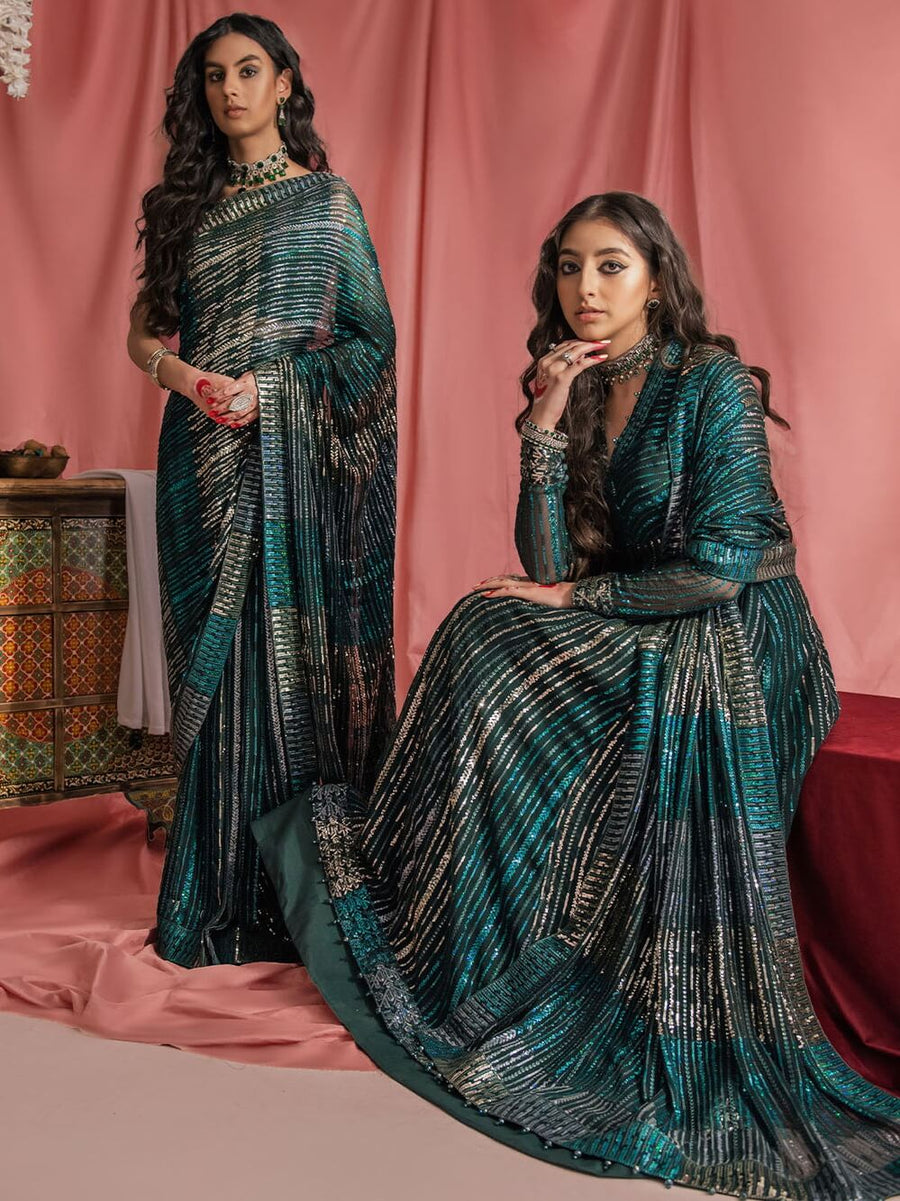 Aik Atelier Wedding Festive Embroidered Chiffon 3Pc Suit Look-04