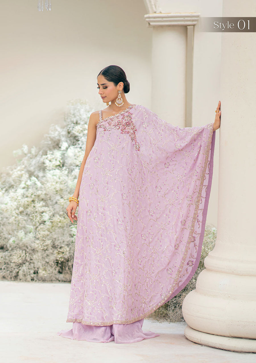 AIK Atelier Wedding Festive Unstitched Emb Silk 3Pc Suit Look-06