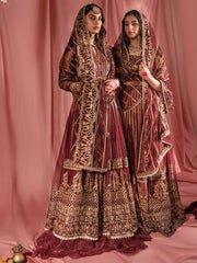 Aik Atelier Wedding Festive Embroidered Net 3Pc Suit Look-08