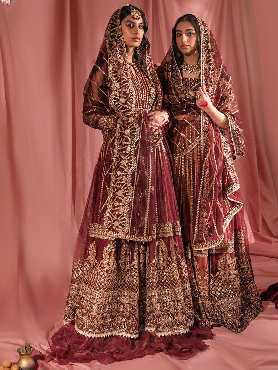 Aik Atelier Wedding Festive Embroidered Net 3Pc Suit Look-08
