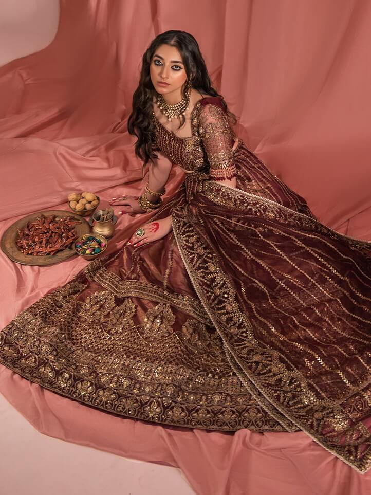Aik Atelier Wedding Festive Embroidered Net 3Pc Suit Look-08