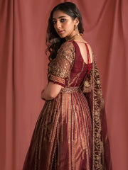 Aik Atelier Wedding Festive Embroidered Net 3Pc Suit Look-08