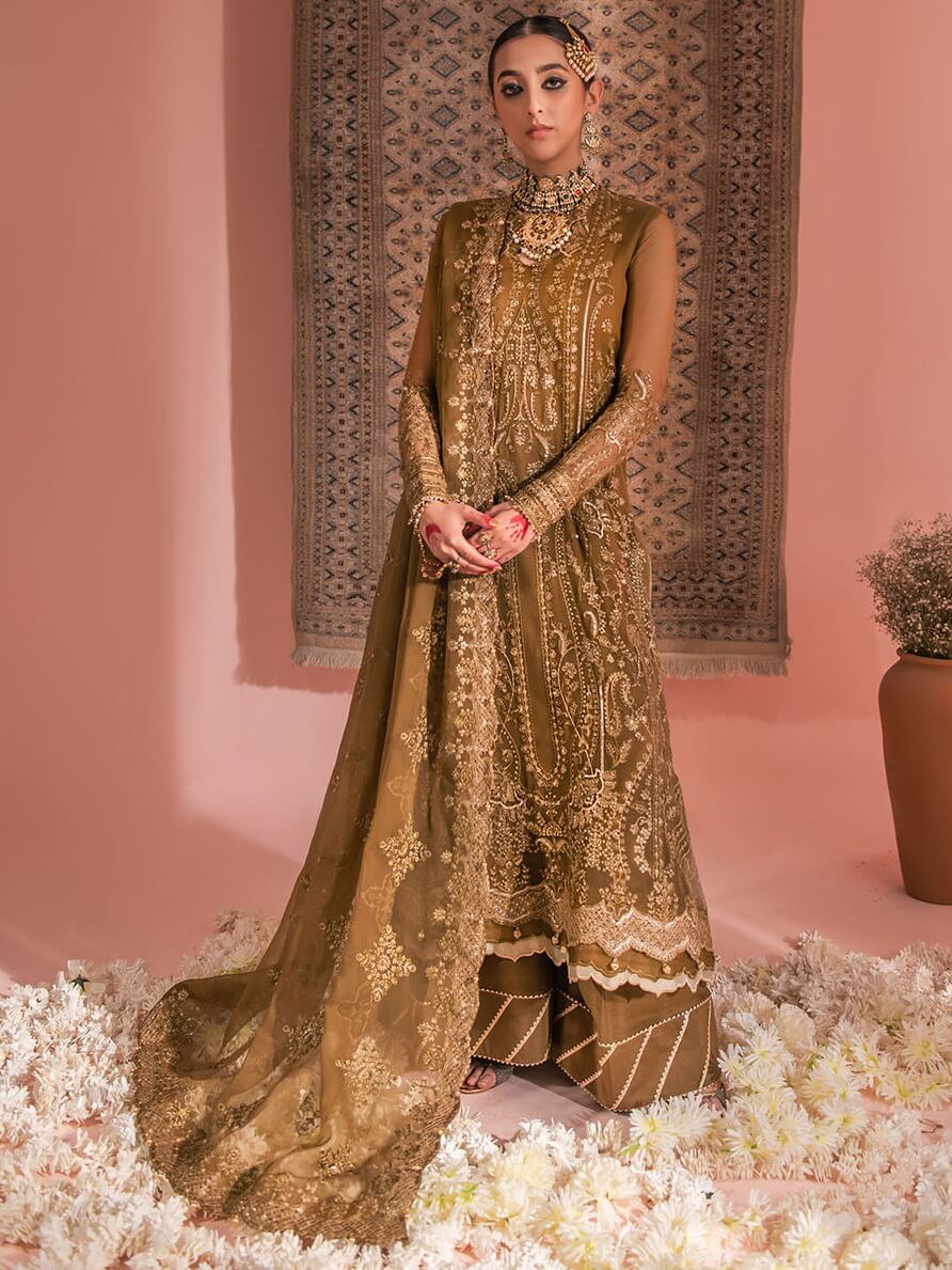 Aik Atelier Wedding Festive Embroidered Chiffon 3Pc Suit Look-09