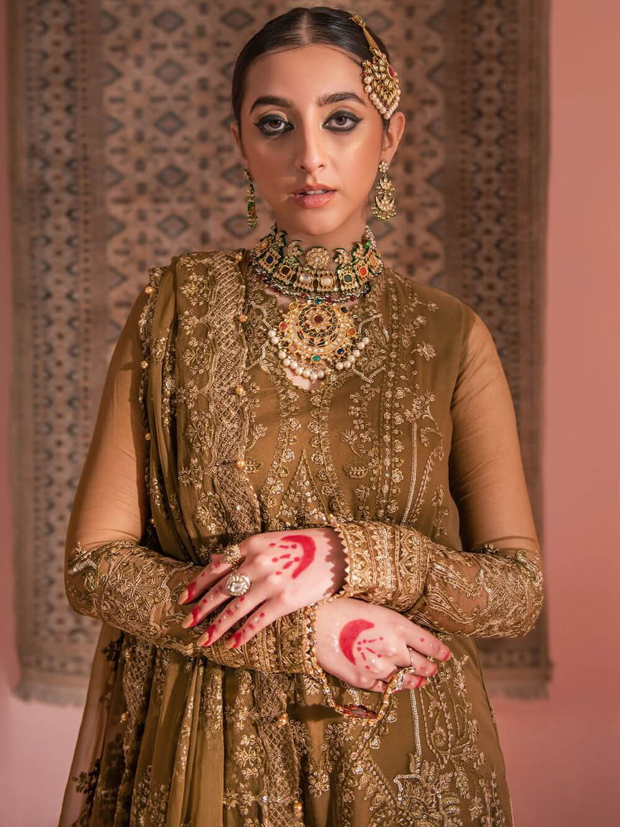 Aik Atelier Wedding Festive Embroidered Chiffon 3Pc Suit Look-09