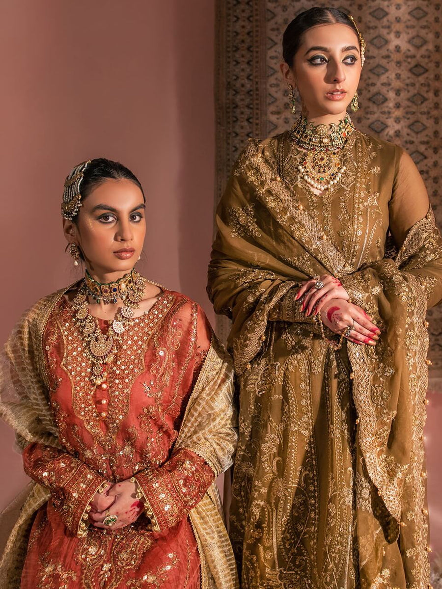 Aik Atelier Wedding Festive Embroidered Chiffon 3Pc Suit Look-09
