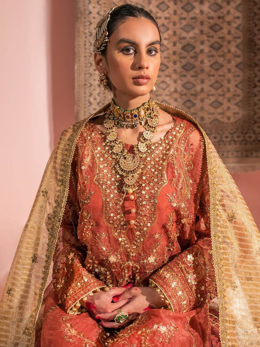 Aik Atelier Wedding Festive Embroidered Organza 3Pc Suit Look-10